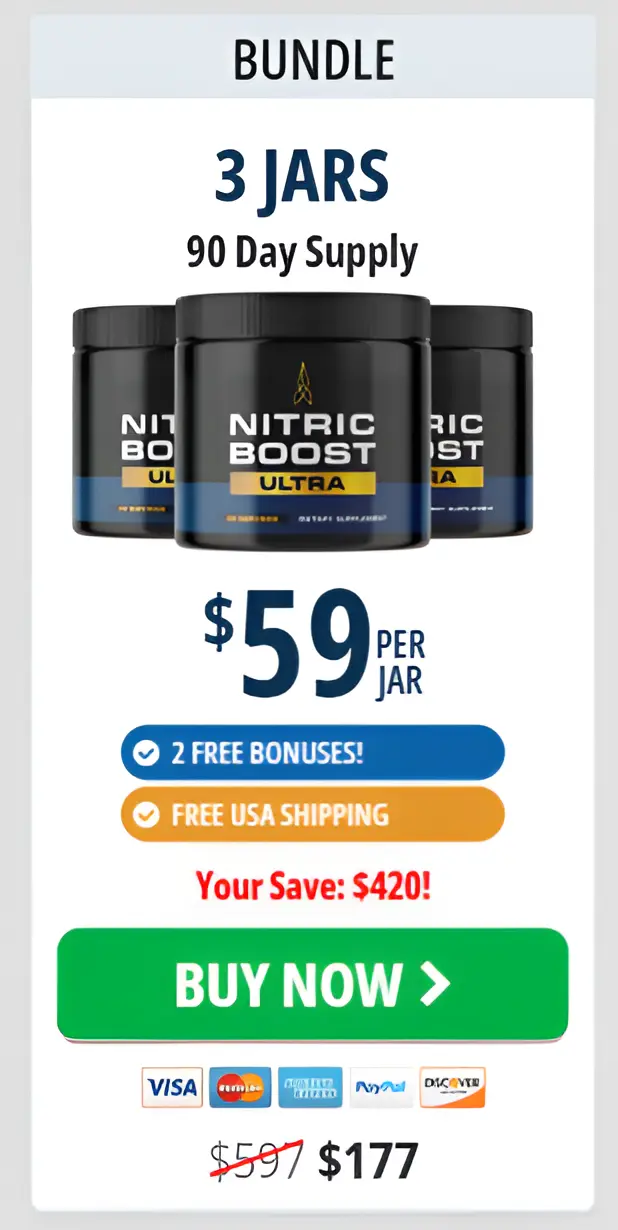Nitric Boost Ultra   3 Bottles pricing